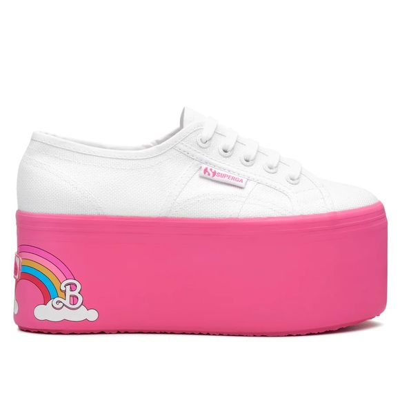❌SOLD❌Superga 2802 x Barbie Rainbow Platform Sneakers (Size 6) NIB [Sold Out!] - Picture 2 of 6